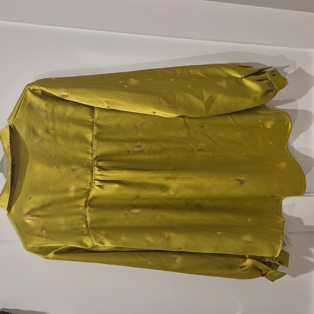 Never Fully Dressed Olive Button-Down Shirt Size 14 XL - Picture 5 of 9